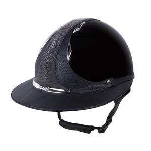 ecl-premgblks-cla-casque-d-equitation-visiere-polo-glossy-antares-shagreen-premium-noir
