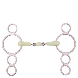 251054-m000-mors-4-anneaux-pour-cheval-reglable-double-brisure-br-equitation-apple-mouth-vert-bronze-vert