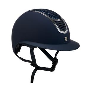 etu00008-navy-silver-casque-d-equitation-visiere-large-equestro-eclipse-stone-mat-rowel-fitting-navy-silber