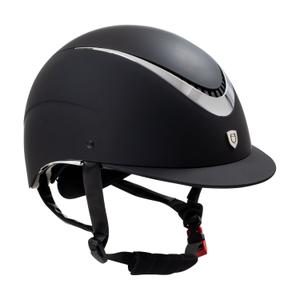 etu02003-black-silvershiny-casque-d-equitation-avec-monture-brillante-equestro-black-silvershiny