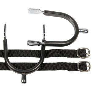 43202001-eperon-d-equitation-chrome-caoutchouc-avec-sangle-harry-s-horse-noir-h20