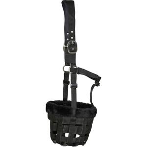 5020902-5020950-museliere-de-paturage-anatomique-pour-cheval-avec-fourrure-horseguard-black