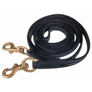 k381-bla-bra-longue-rene-pour-cheval-en-caoutchouc-tresse-karlslund-black-gray-brass-250-cm