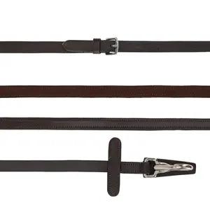 2238-br-renes-pour-cheval-cuir-antiderapantes-unilaterale-avec-clip-qhp-marron