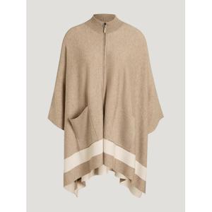 th16wjac070-057-poncho-en-trico-femme-tommy-hilfiger-equestrian-greenwood-strick-taupe-tu